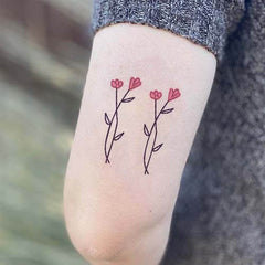 Minimalist Flower Temporary Tattoo