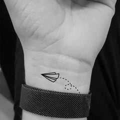 Paper Airplane Temporary Tattoo