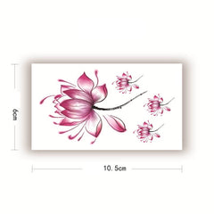 Purple Lotus Temporary Tattoo