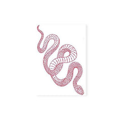 Red Snake Temporary Tattoo