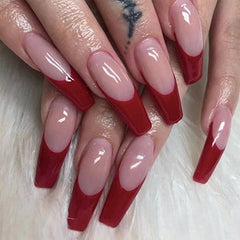 red french tip press on nails