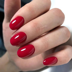 red press on nails short