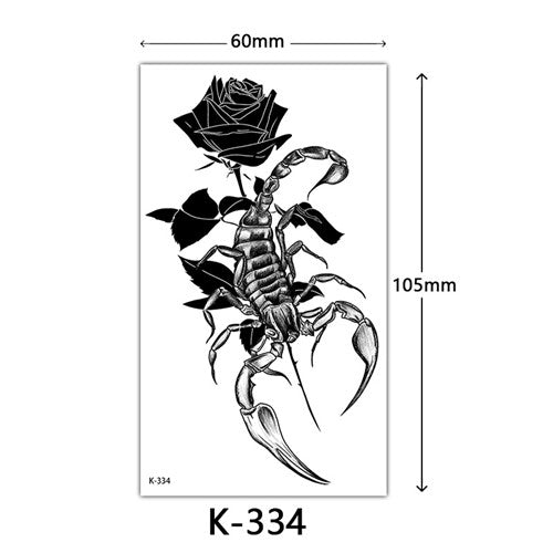 scorpion tattoo with rose