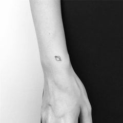 Small Saturn Temporary Tattoo