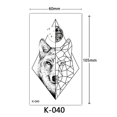 Small Geometric Wolf Tattoo