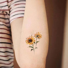 Small Sunflower Temporary Tattoo 