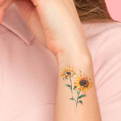 Small Sunflower Temporary Tattoo 