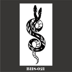 Two Head Snake Temporary Tattoo