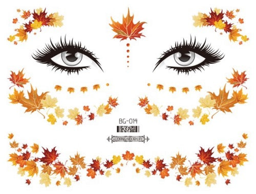 Maple Leaf Temporary Face Tattoo 