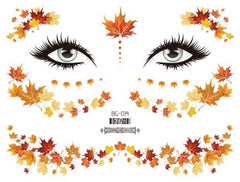 Maple Leaf Temporary Face Tattoo 