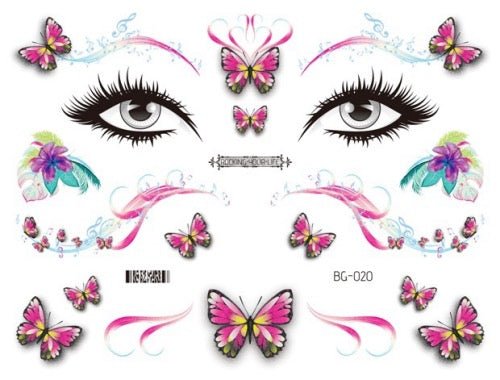 Small Butterfly Temporary Face Tattoo