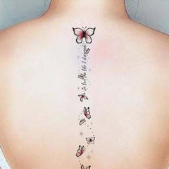 Butterfly Spine Tattoo