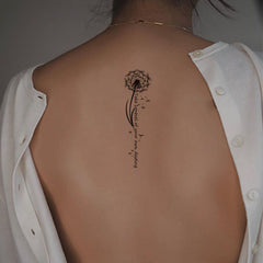 Dandelion Quote Spine Tattoos