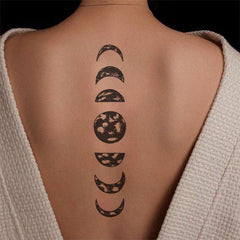 Moon Phase Tattoo Spine