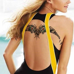 Bird Wing Back Temporary Tattoo