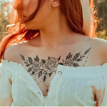 Load image into Gallery viewer, Flower Underboob Temporary Tattoos
