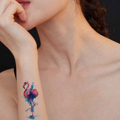 Watercolor Crane Temporary Tattoo