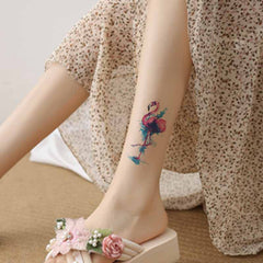 Watercolor Crane Temporary Tattoo