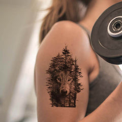 Wolf Forearm Tattoo - Wolf Forest Tattoo