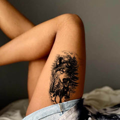 Lone Wolf Tattoo - Wolf Temporary Tattoos