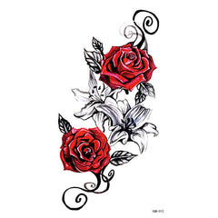 Red Rose Temporary Tattoo - Love and Passion Tattoo
