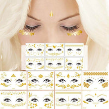 Load image into Gallery viewer, Gold Metallic Face Tattoo Freckle Temporary Tattoo 
