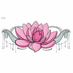 Blooming Lotus Underboob Tattoo