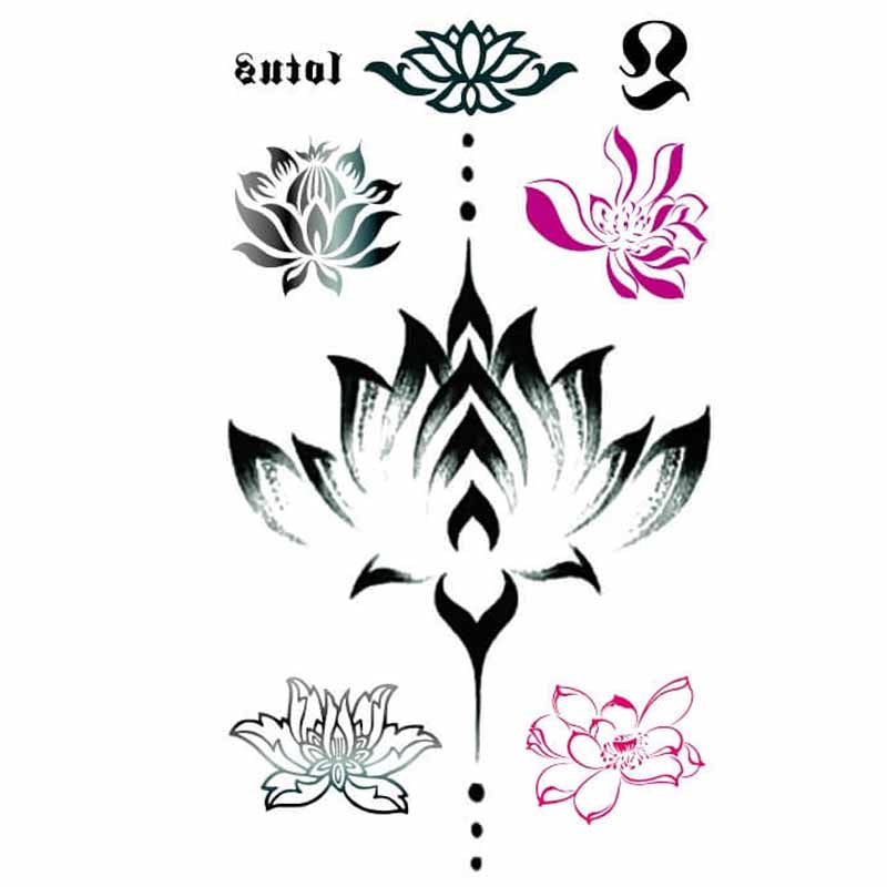 Lotus Temporary Tattoo