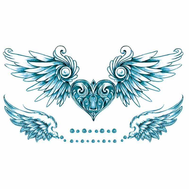 Wing Feather Temporary Tattoo