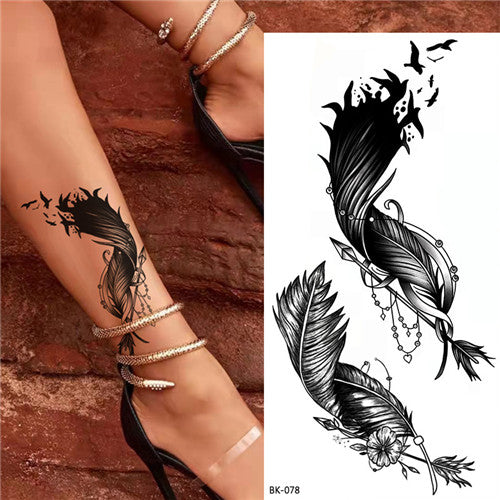 Feather and Bird Temporary Tattoos 