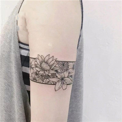 Flower Armband Temporary Tattoo