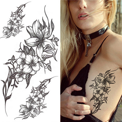 Lily Flower Temporary Tattoos 