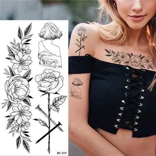 Patchwork Flower Tattoos