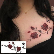 Load image into Gallery viewer, Rose Temporary Tattoo

