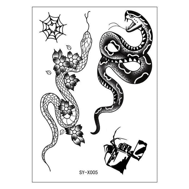 Snake and Flower Tattoo Arm tattoo