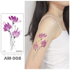 Purple Flower Temporary Tattoo