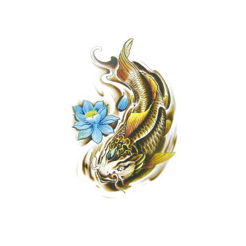 Gold Koi Fish Tattoo 