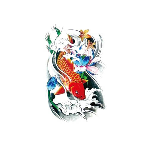 Watercolor Koi Fish Tattoo