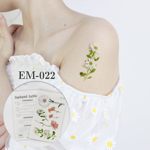 Traditional Daisy Flower Tattoo - Sheet EM-022