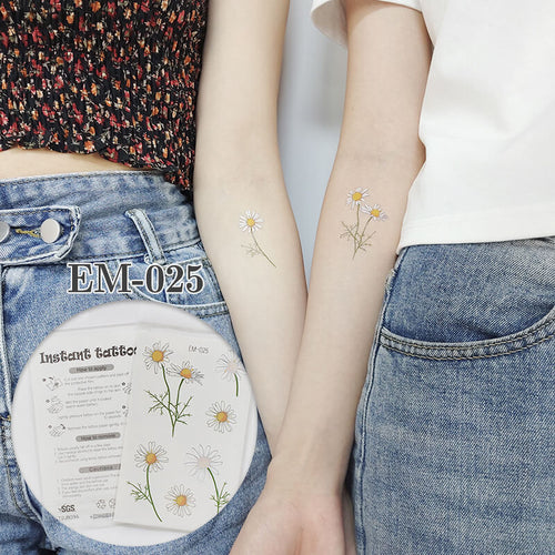 Tiny Daisy Flower Tattoo - Sheet EM-025