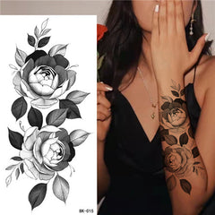 Sketch Flower Temporary Tattoos 