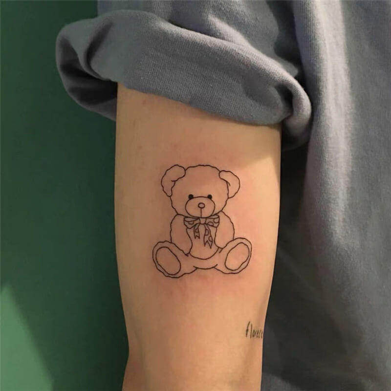 Bear Outline Tattoo 