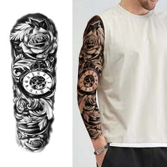 Birth Clock Sleeve Tattoo