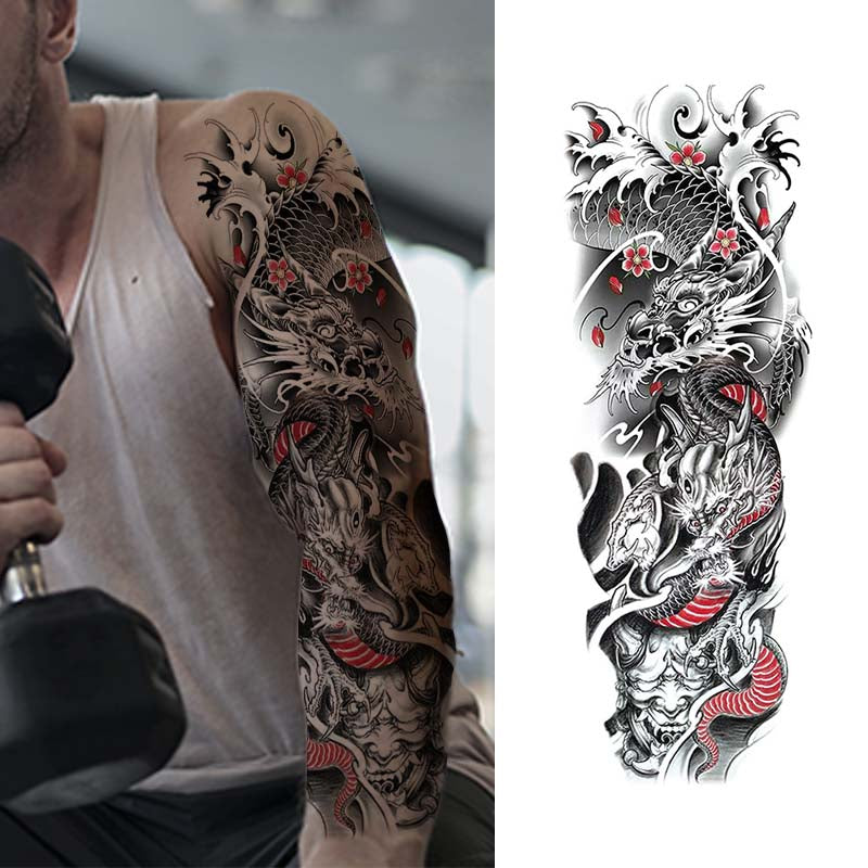 Black Dragon Sleeve Tattoo