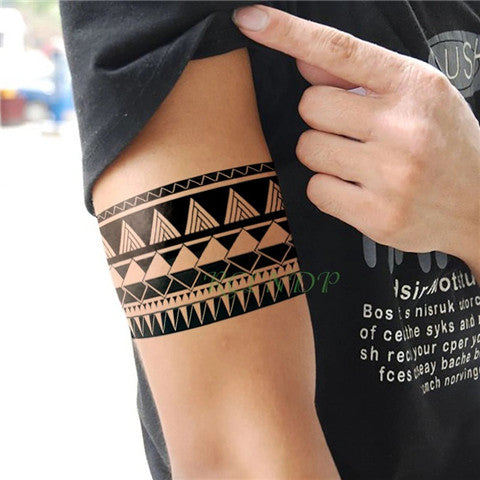 Black Tribal Armband Temporary Tattoo
