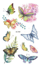 Load image into Gallery viewer, Butterfly with Flower Tattoo 
