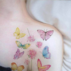 Colorful Butterfly Tattoo 