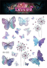 Load image into Gallery viewer, Butterfly Dandelion Temporary Tattoo
