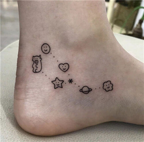 Cute Small Ankle Tattoo