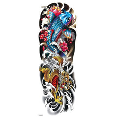 Dragon Koi Fish Sleeve Tattoo